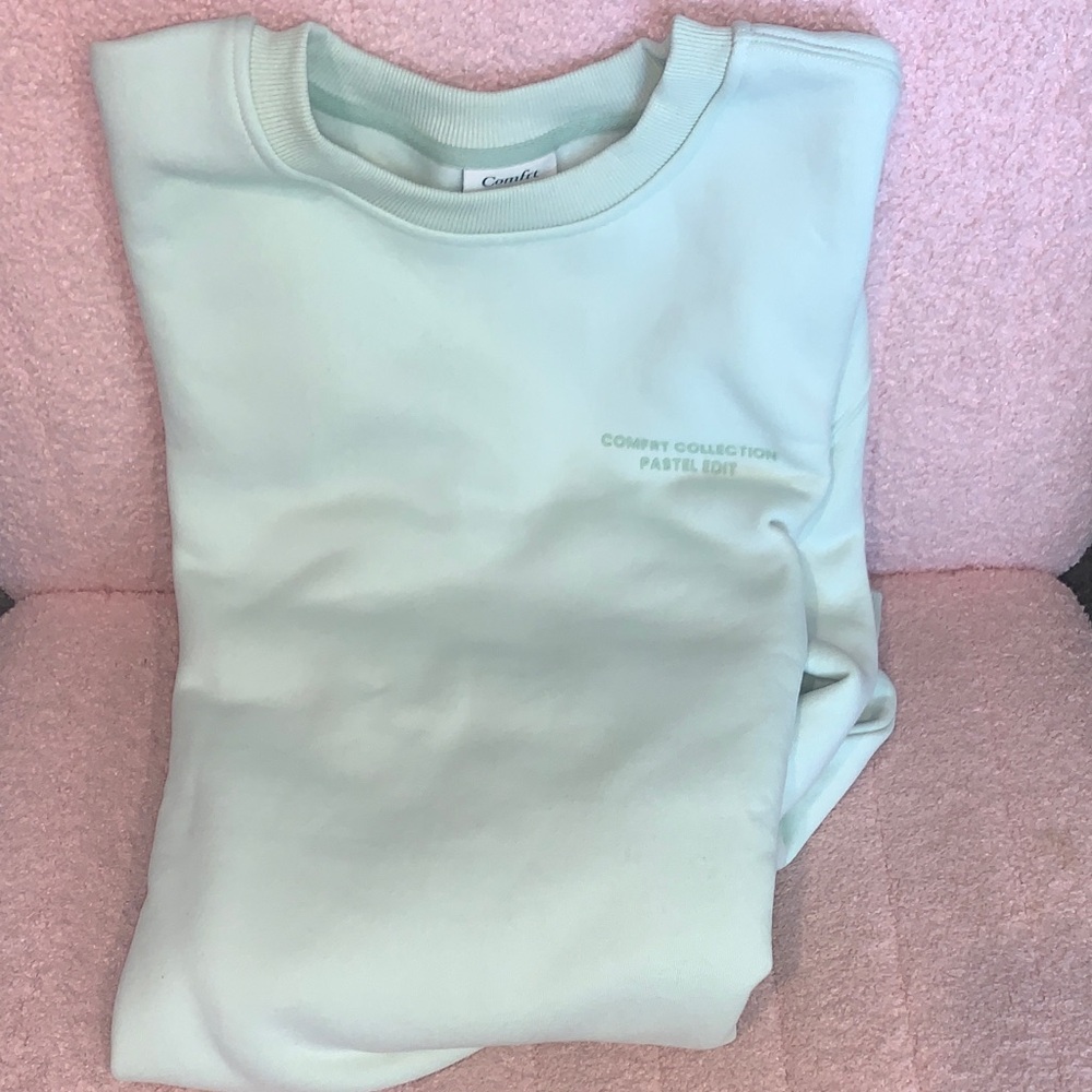 Comfrt Pastel Mint Green Crewneck Sweatshirt